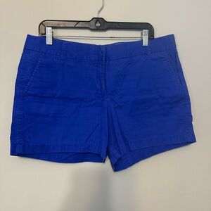 J. Crew Vibrant Blue Women's Cotton Shorts 5inch
